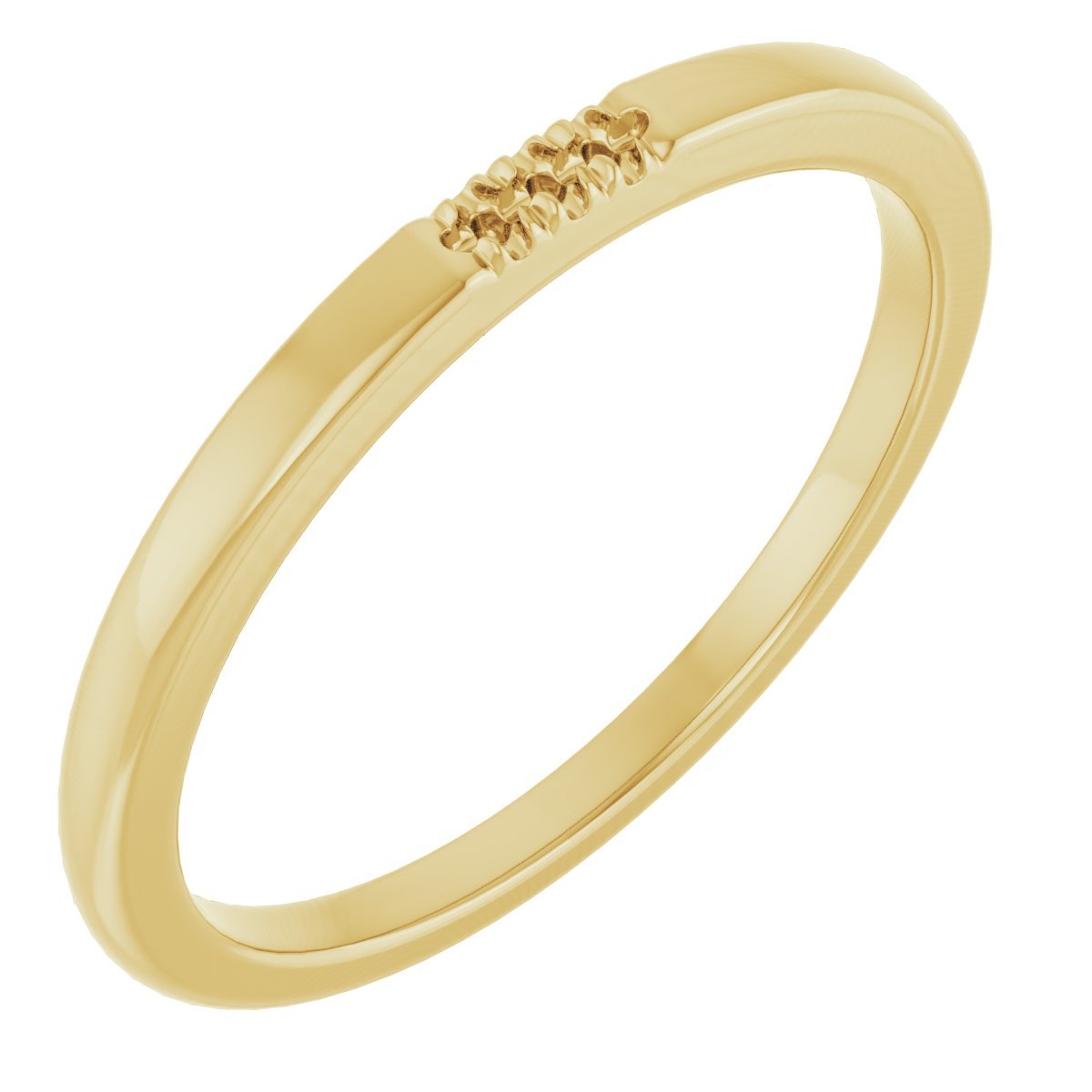 French-Set Three-Stone Anniversary Band