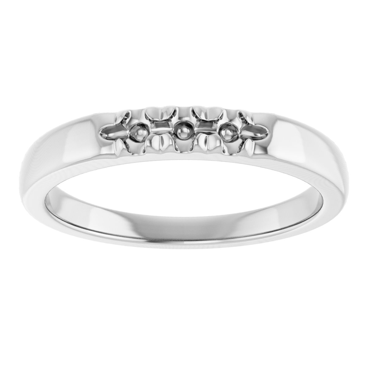 14K White 1/5 CTW Diamond French-Set Anniversary Band