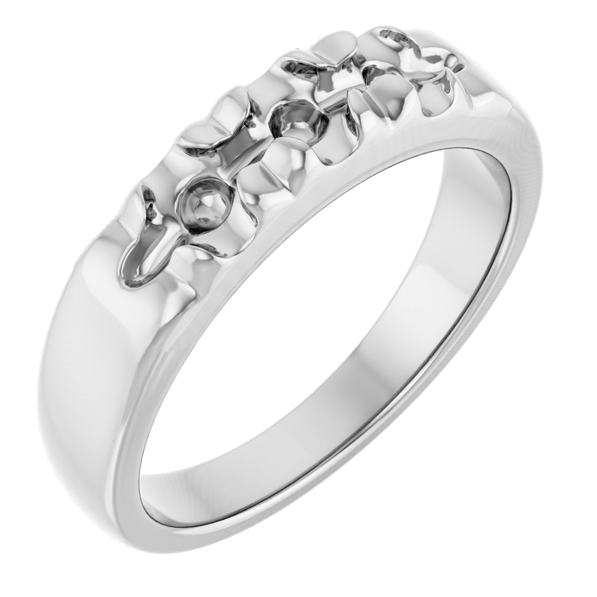 French-Set Three-Stone Anniversary Band