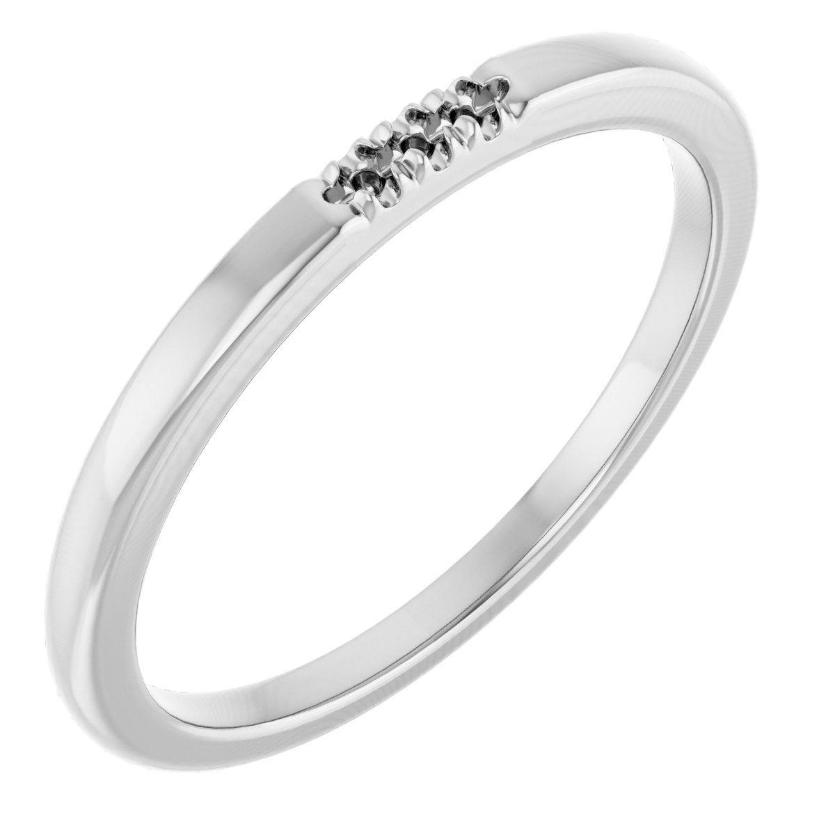 French-Set Three-Stone Anniversary Band