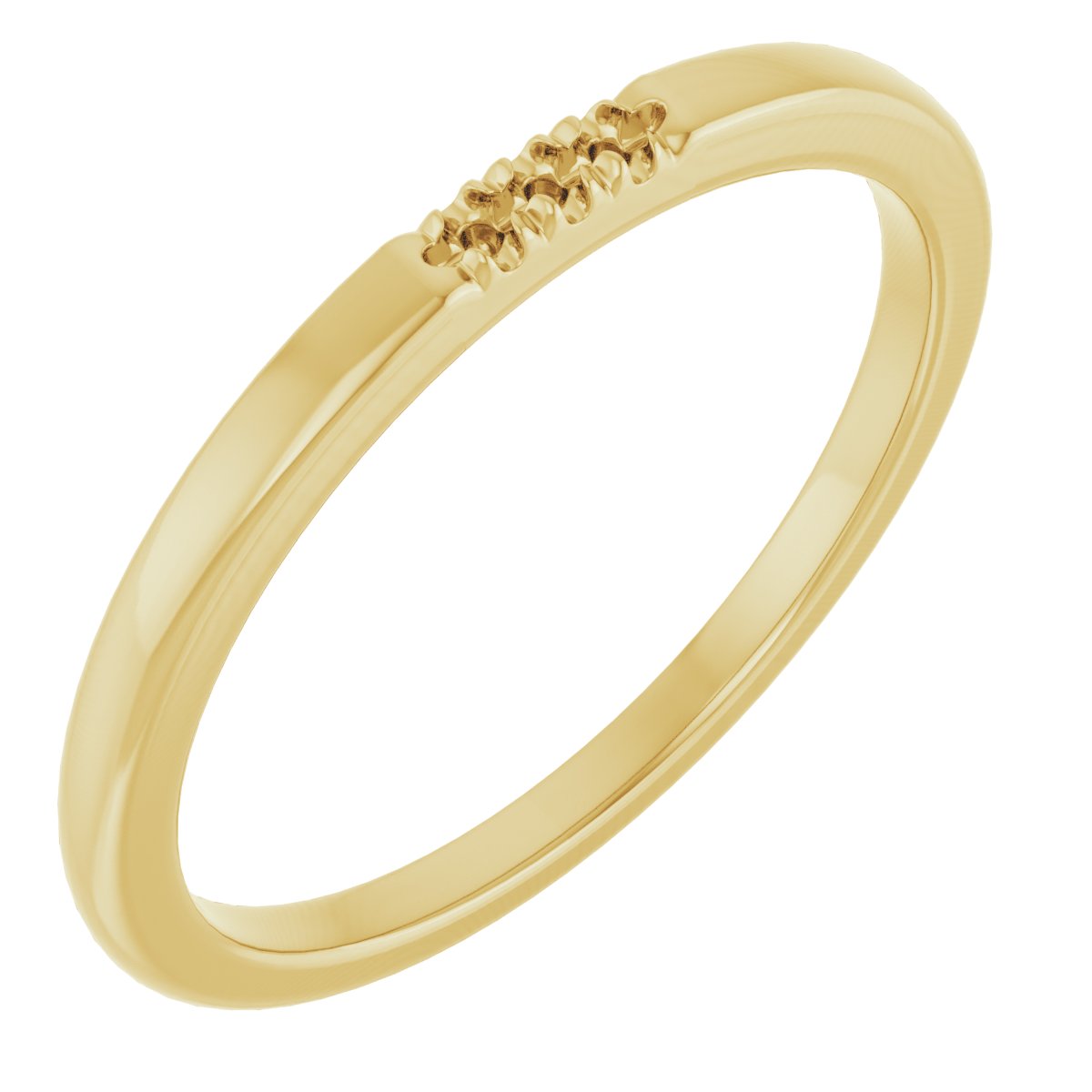 French-Set Three-Stone Anniversary Band