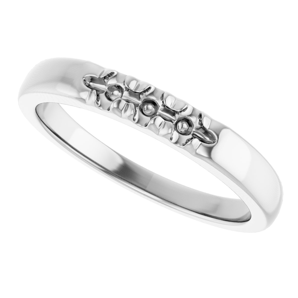 14K White 1/5 CTW Diamond French-Set Anniversary Band