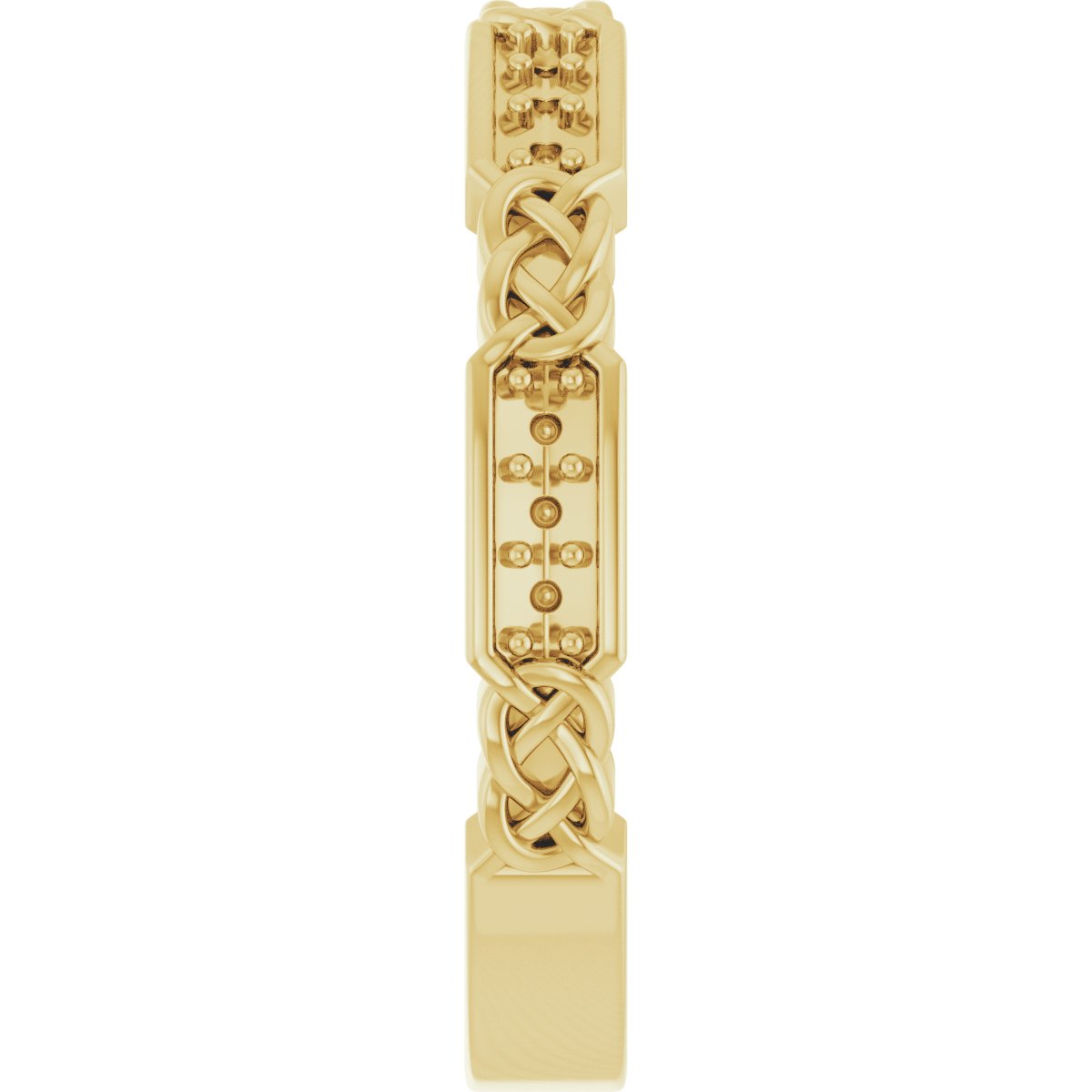 14K Yellow 1/6 CTW Diamond Celtic-Inspired Anniversary Band