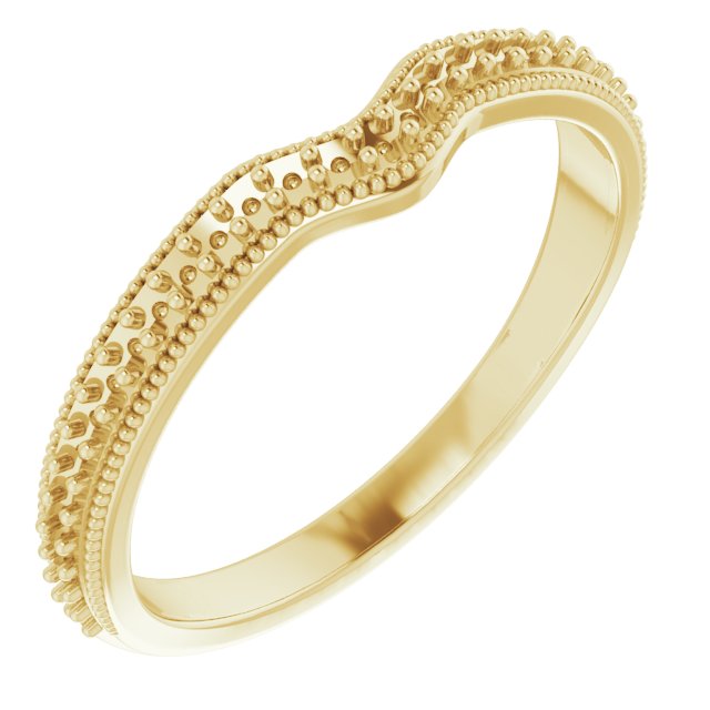 14K Yellow 1/8 CTW Diamond Matching Band