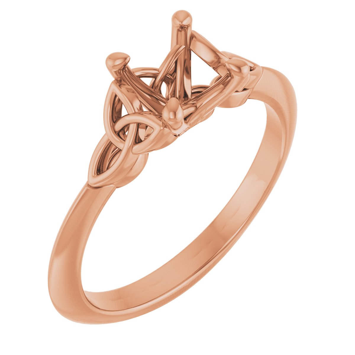 Solitaire Celtic-Inspired Engagement Ring or Band
