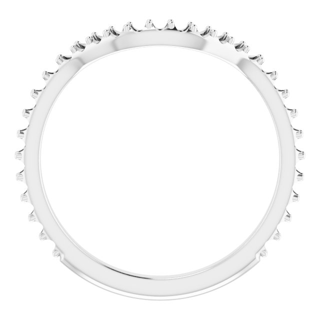Band Mounting for 7x5 mm Emerald Ring view 2