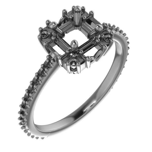 7x5 mm Emerald Engagement Ring Mounting
