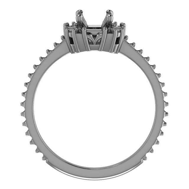 7x5 mm Emerald Engagement Ring Mounting view 2