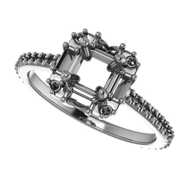 7x5 mm Emerald Engagement Ring Mounting view 5
