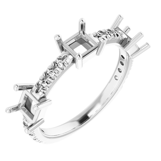Accented Three-Stone Anniversary Band