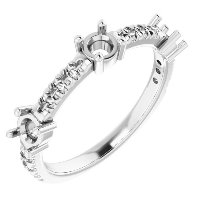 Accented Three-Stone Anniversary Band