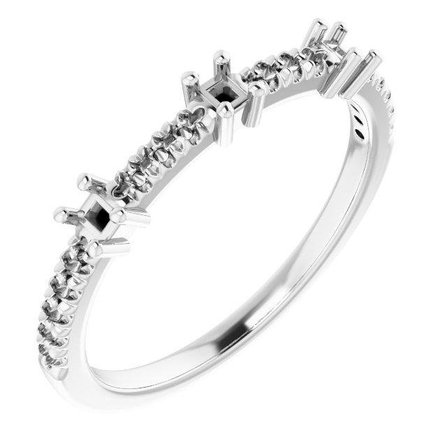 Accented Three-Stone Anniversary Band