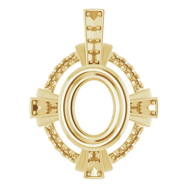 Bezel-Set Accented Pendant