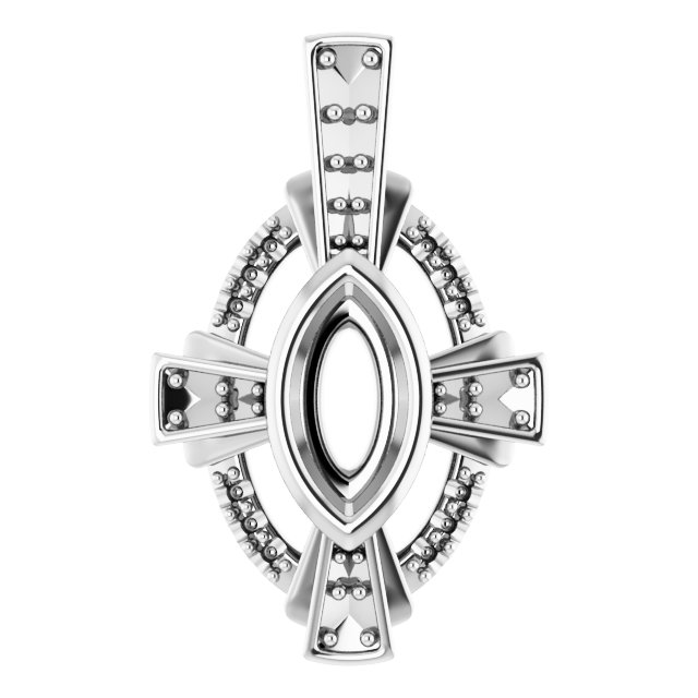 Bezel-Set Accented Pendant