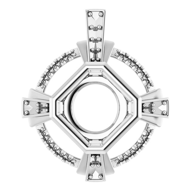 Bezel-Set Accented Pendant