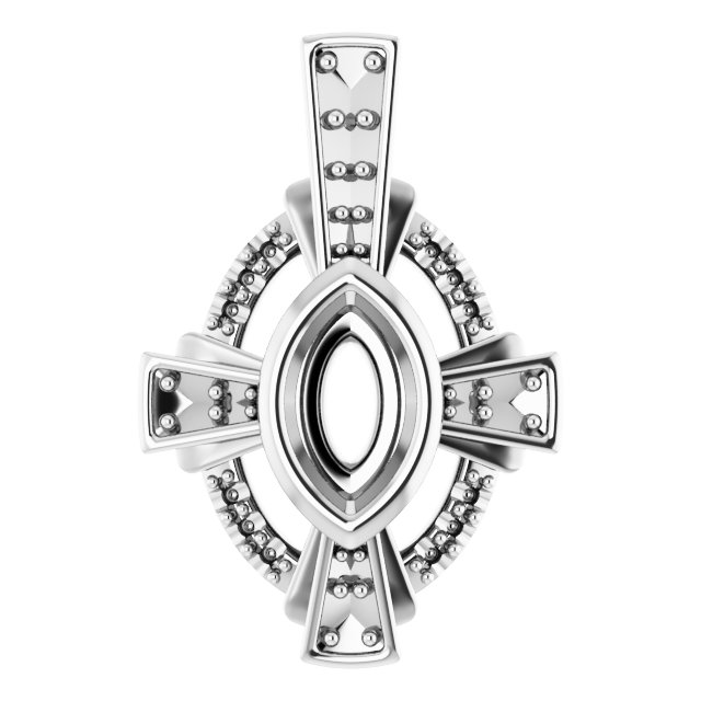 Bezel-Set Accented Pendant