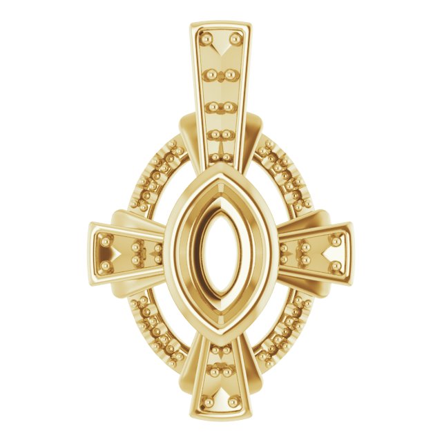 Bezel-Set Accented Pendant