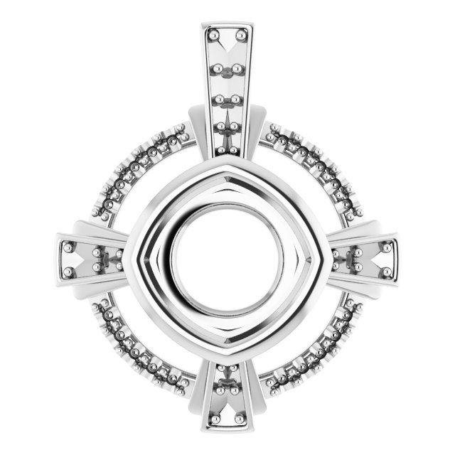 Bezel-Set Accented Pendant