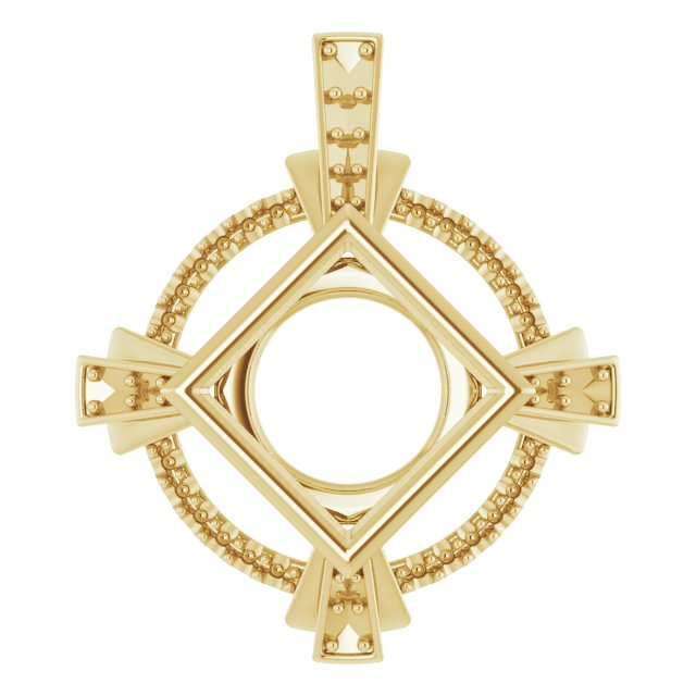 Bezel-Set Accented Pendant