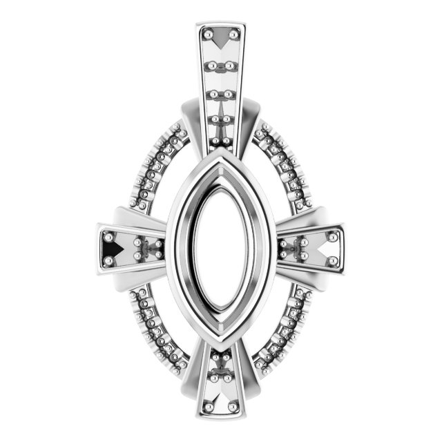 Bezel-Set Accented Pendant