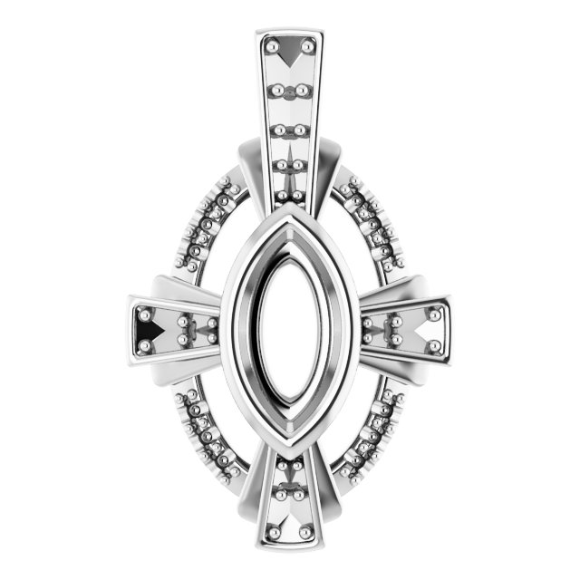 Bezel-Set Accented Pendant