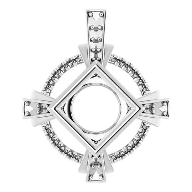 Bezel-Set Accented Pendant