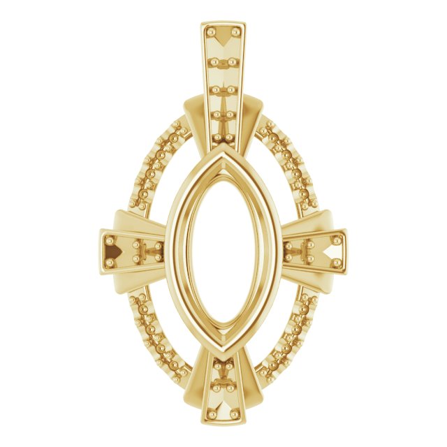 Bezel-Set Accented Pendant