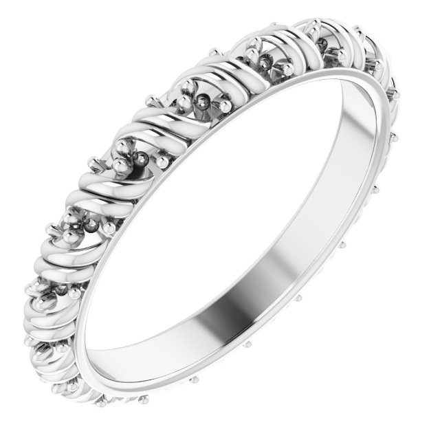 14K White .167 CTW Diamond Eternity Band Size 4 Ref 16620107