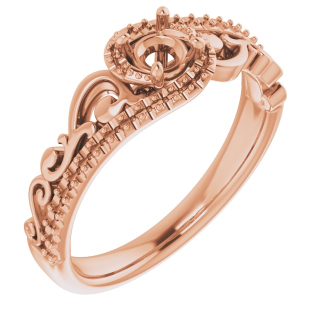 Accented Sculptural Engagement Ring