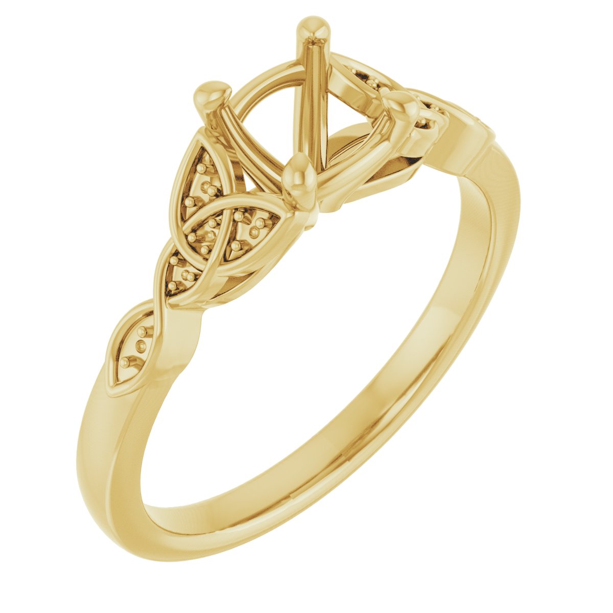 Accented Celtic-Inspired Engagement Ring or Band