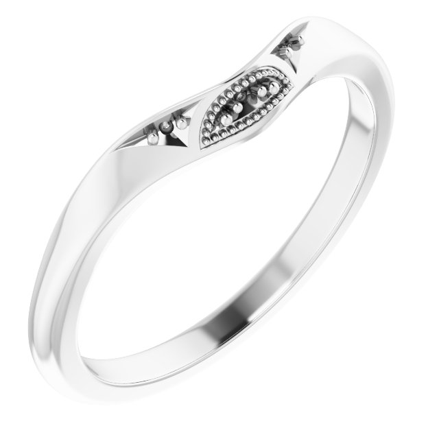 14K White .01 CTW Natural Diamond Matching Band