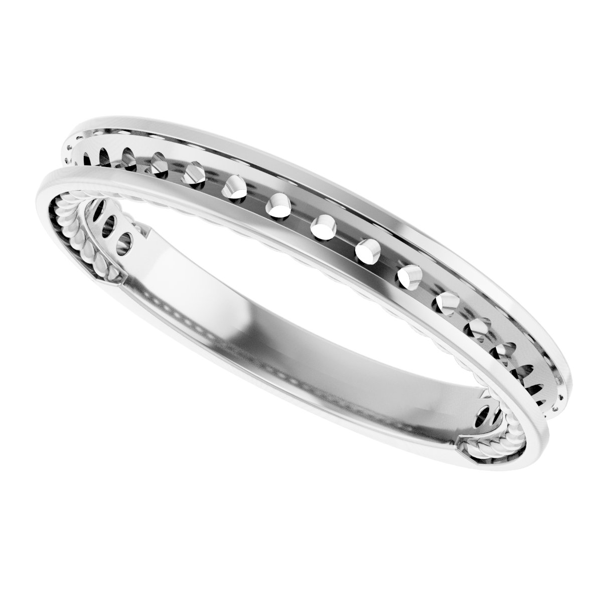 14K White 1/2 CTW Diamond Anniversary Band