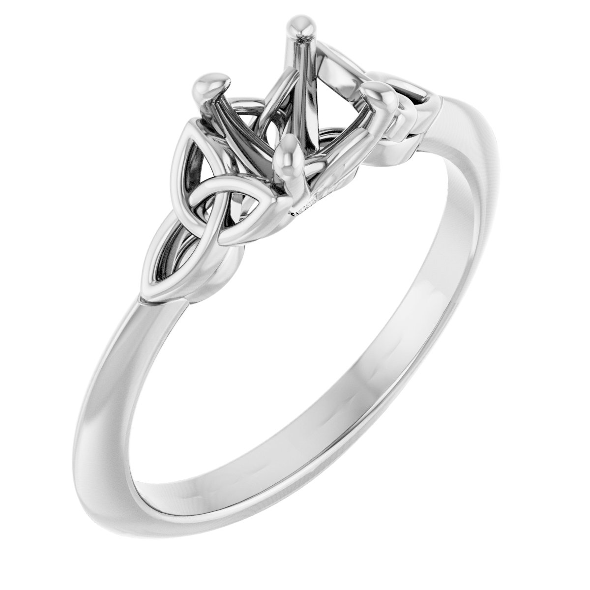 Solitaire Celtic-Inspired Engagement Ring or Band
