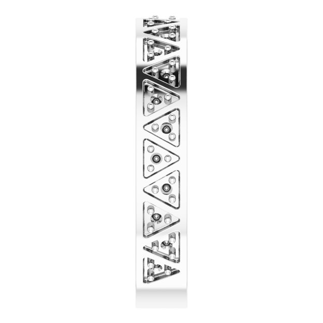 14K White 1/5 CTW Diamond Geometric Anniversary Band