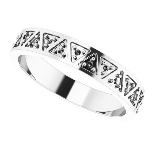 14K White 1/5 CTW Diamond Geometric Anniversary Band