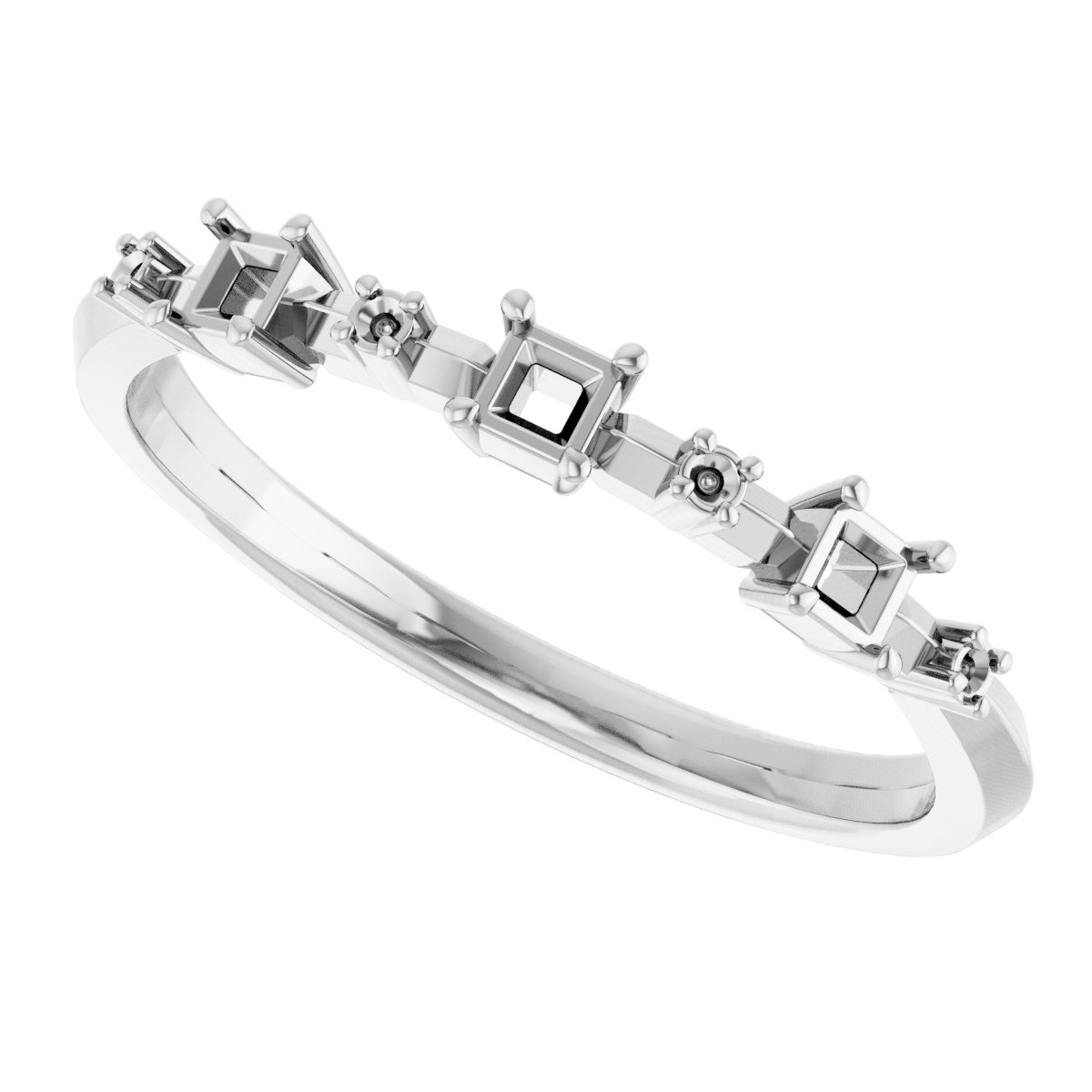 14K White 1/6 CTW Diamond Anniversary Band