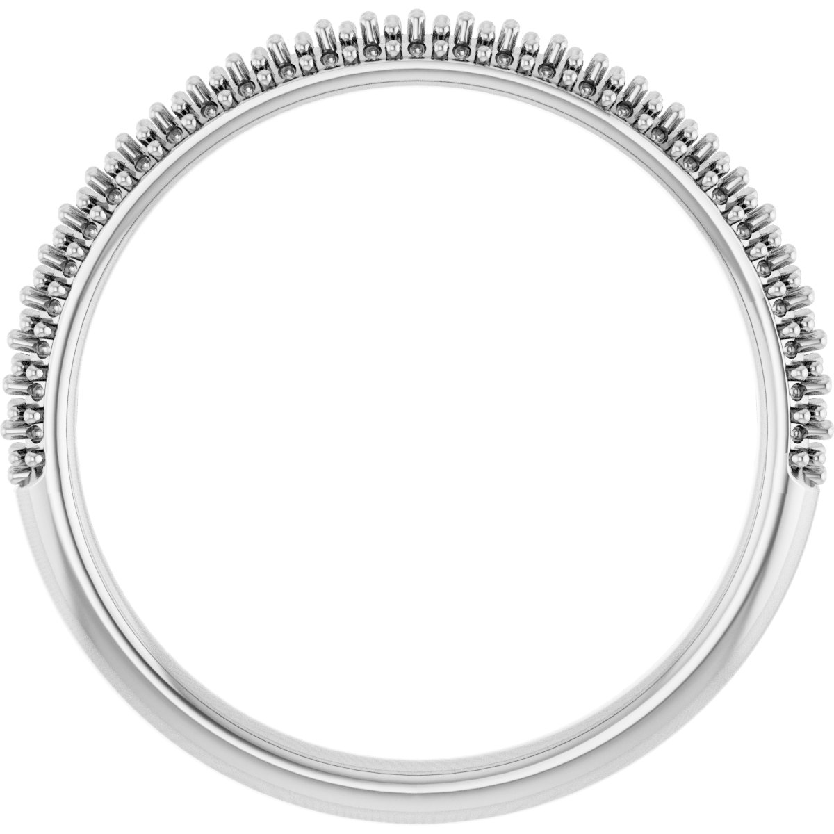 14K White 3/8 CTW Natural Diamond Matching Band-2