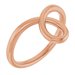 14K Rose Looped Bypass Ring
