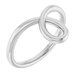 14K White Looped Bypass Ring