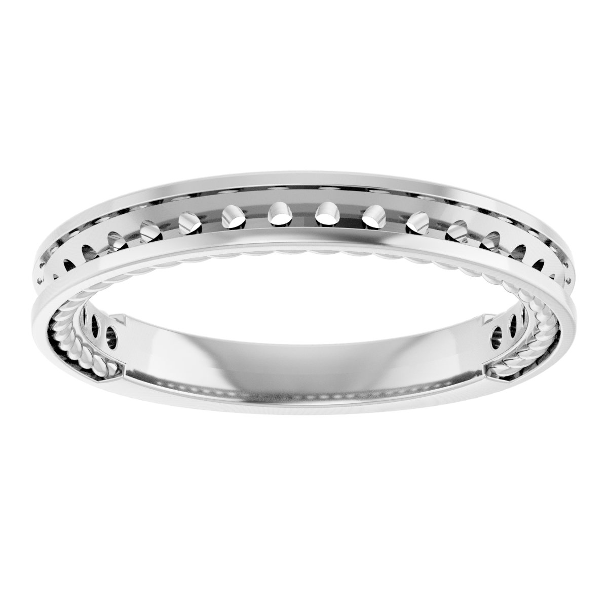 14K White 1/2 CTW Diamond Anniversary Band