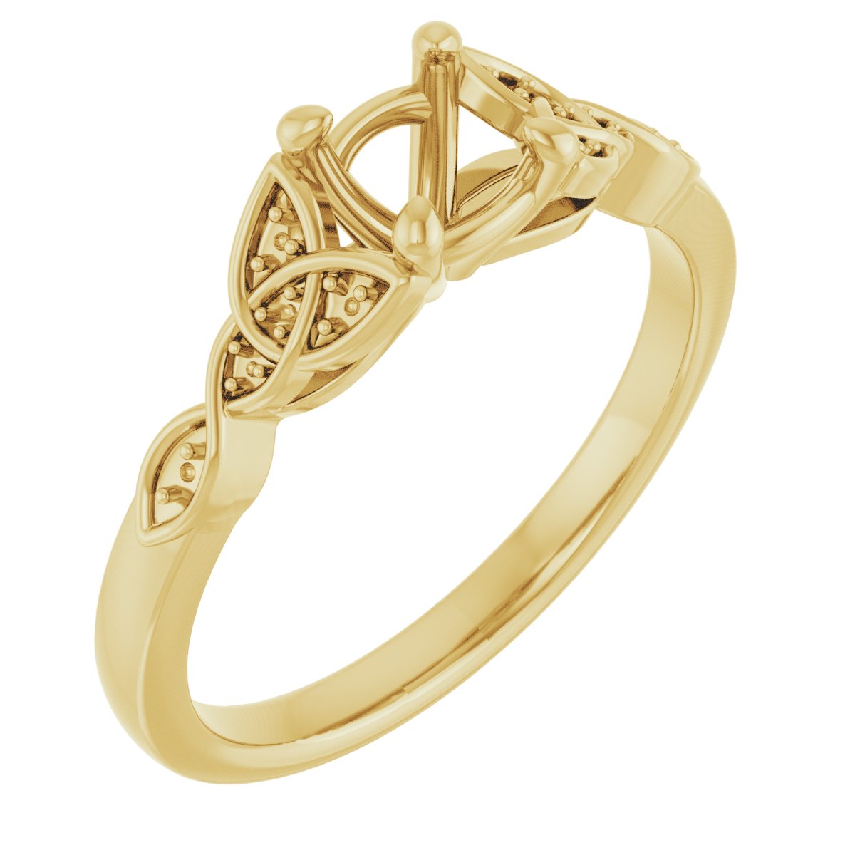 Accented Celtic-Inspired Engagement Ring or Band