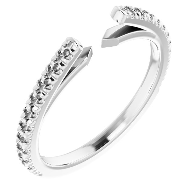 French-Set Cathedral-Style Open Shank for 4-Prong or 6-Prong