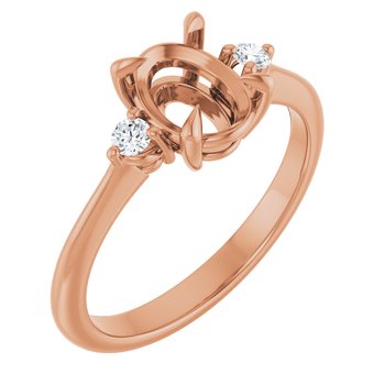14k Rose Gold Oval Morganite & .05 CTW Diamond Ring 14k Rose Gold Oval Morganite & .05 CTW Diamond Ring