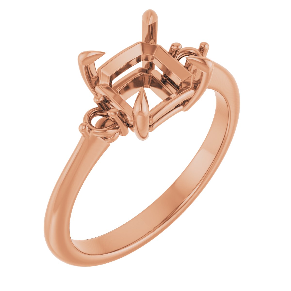 Claw-Prong Accented Engagement Ring