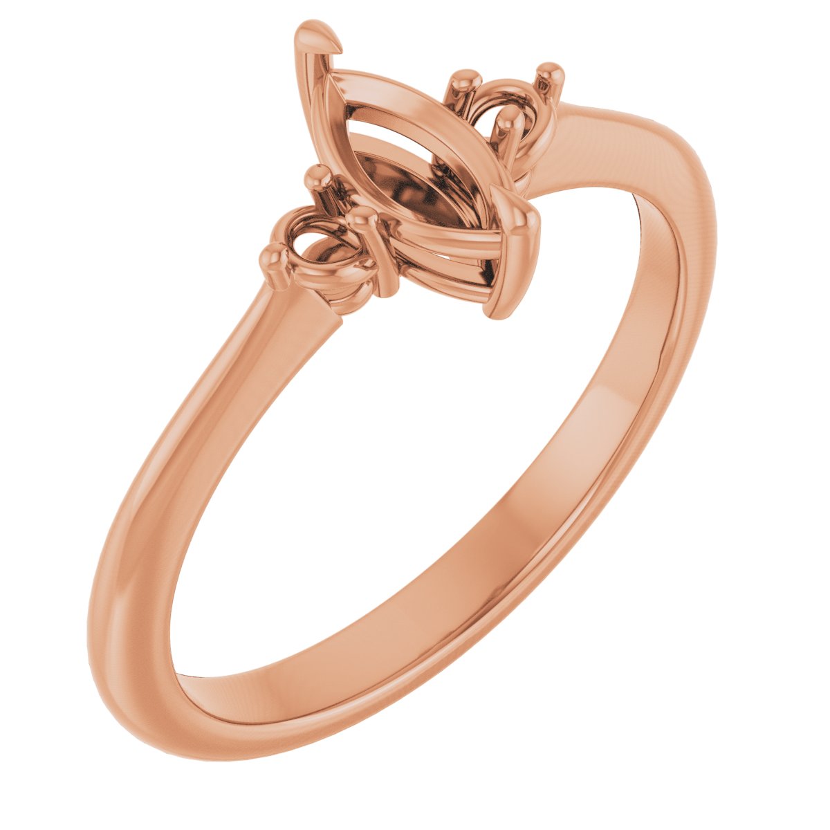 Claw-Prong Accented Engagement Ring