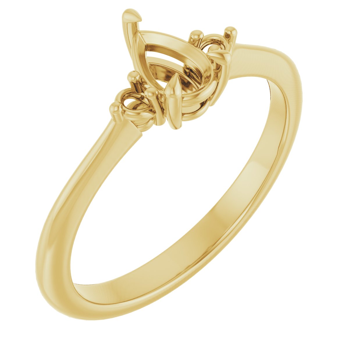 Claw-Prong Accented Engagement Ring