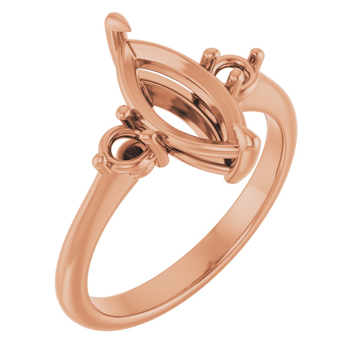 Claw-Prong Accented Engagement Ring
