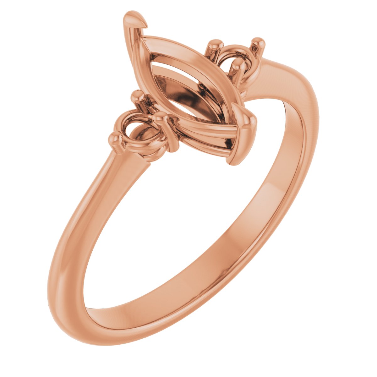 Claw-Prong Accented Engagement Ring