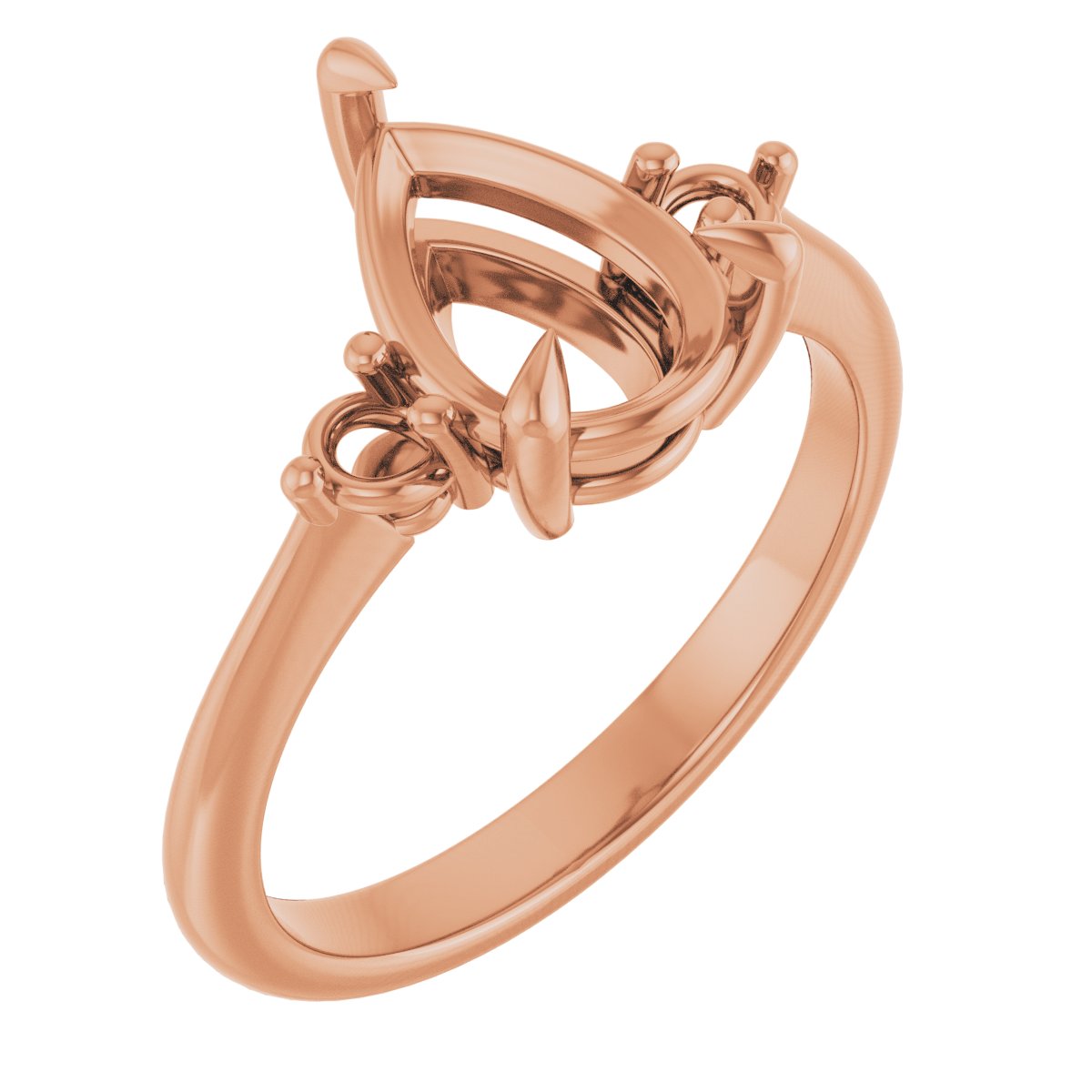 Claw-Prong Accented Engagement Ring