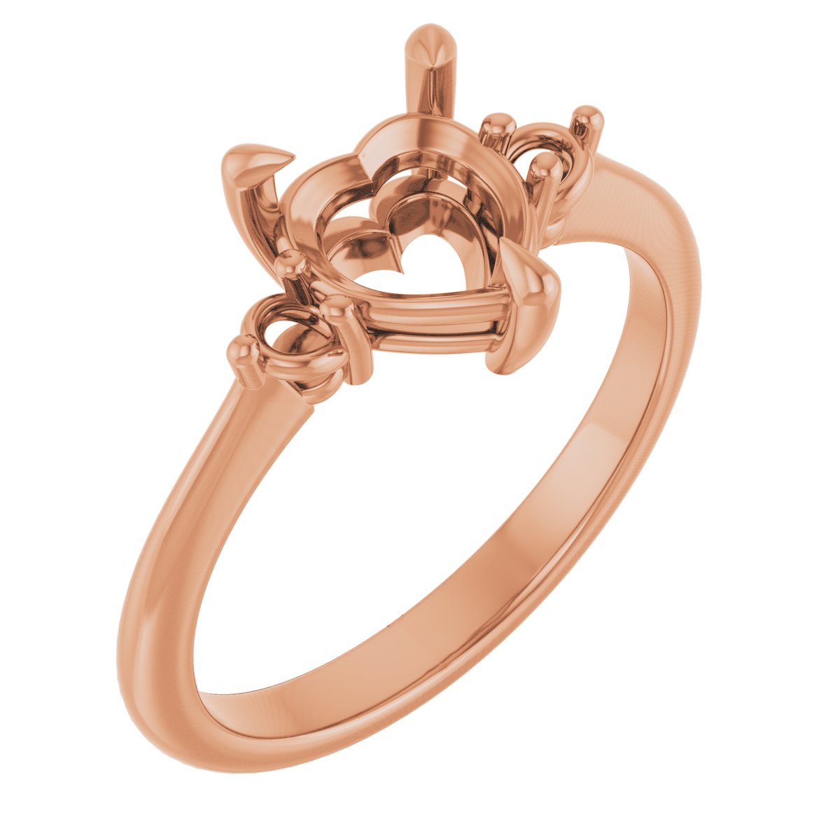 Claw-Prong Accented Engagement Ring